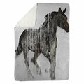 Begin Home Decor 60 x 80 in. Abstract Brown Horse-Sherpa Fleece Blanket 5545-6080-AN298
